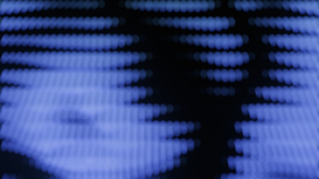 A blurry image of a person's face in the background